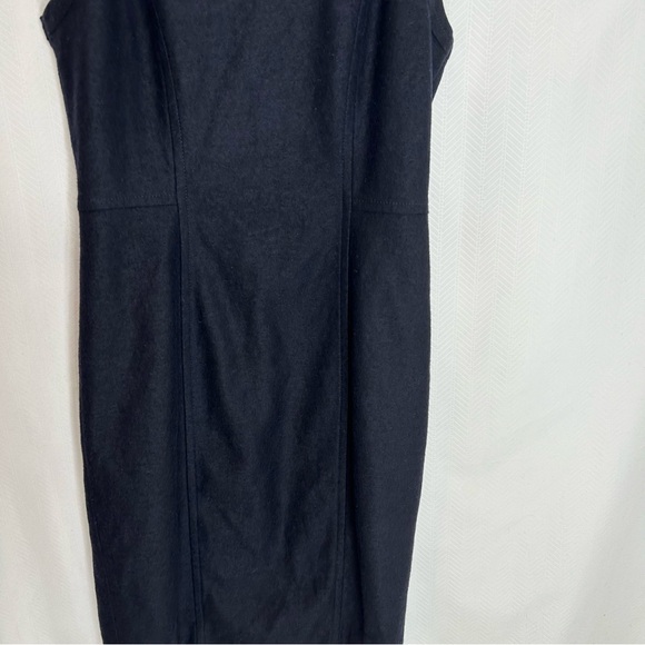 Hobbs of London wool sheath dress 10 sleeveless navy blue - Picture 3 of 7